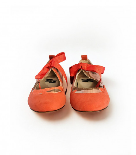 Vosso Moda Manoletina coral estampado con lazada