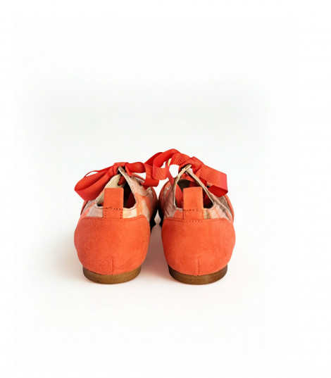 Vosso Moda Manoletina coral estampado con lazada