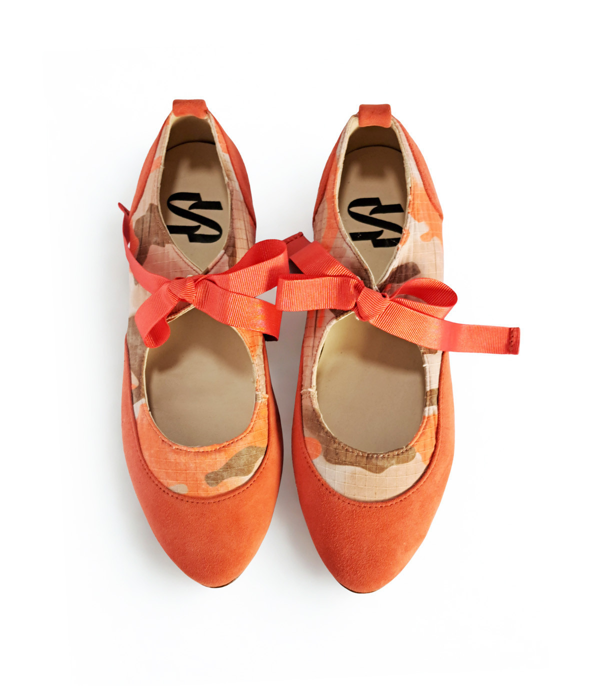 Vosso Moda Manoletina coral estampado con lazada