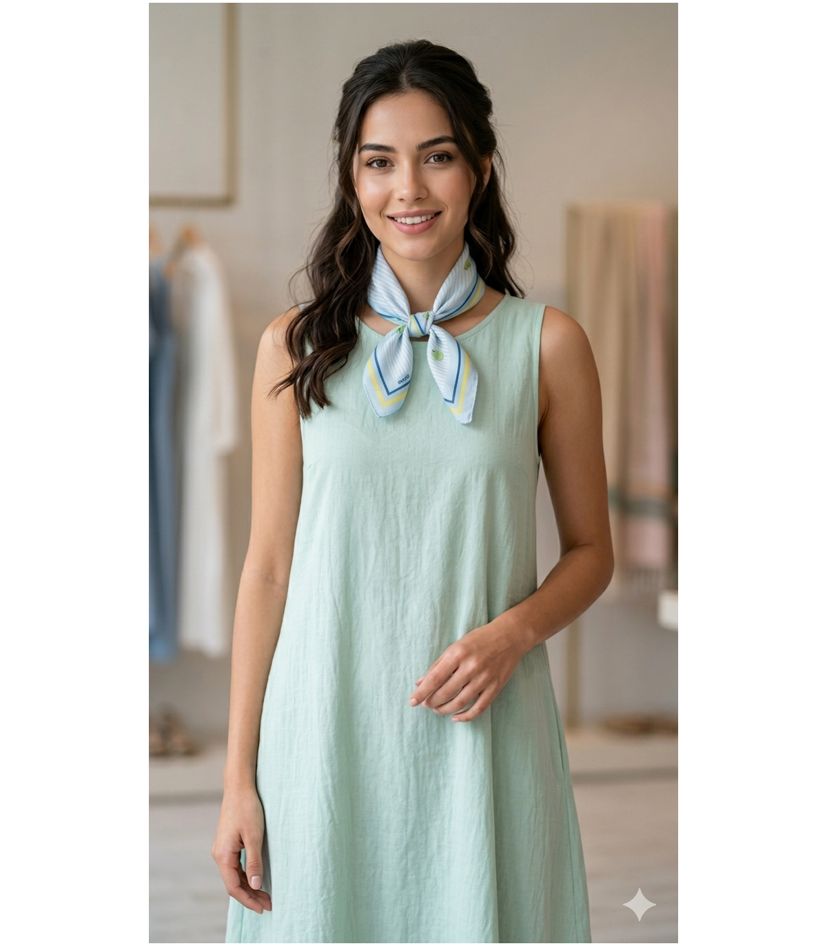 Dixie Pañuelo cuadrado sedoso manzanas