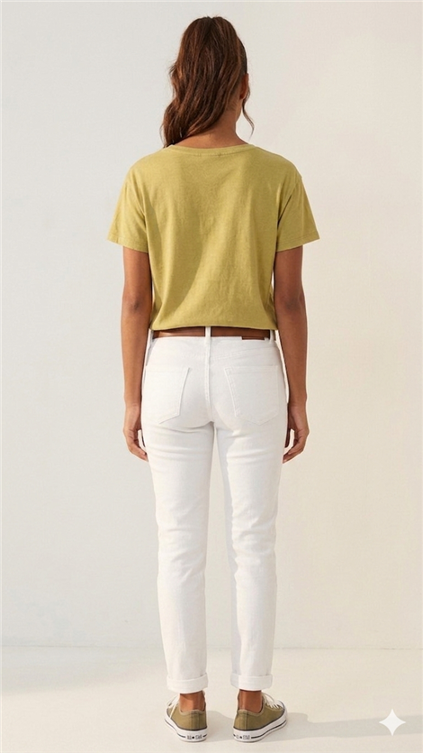 Dixie Camiseta color mostaza con estampado de elefantes