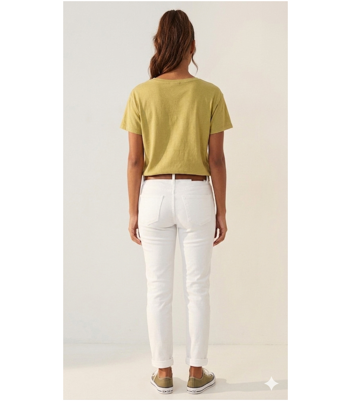 Dixie Camiseta color mostaza con estampado de elefantes