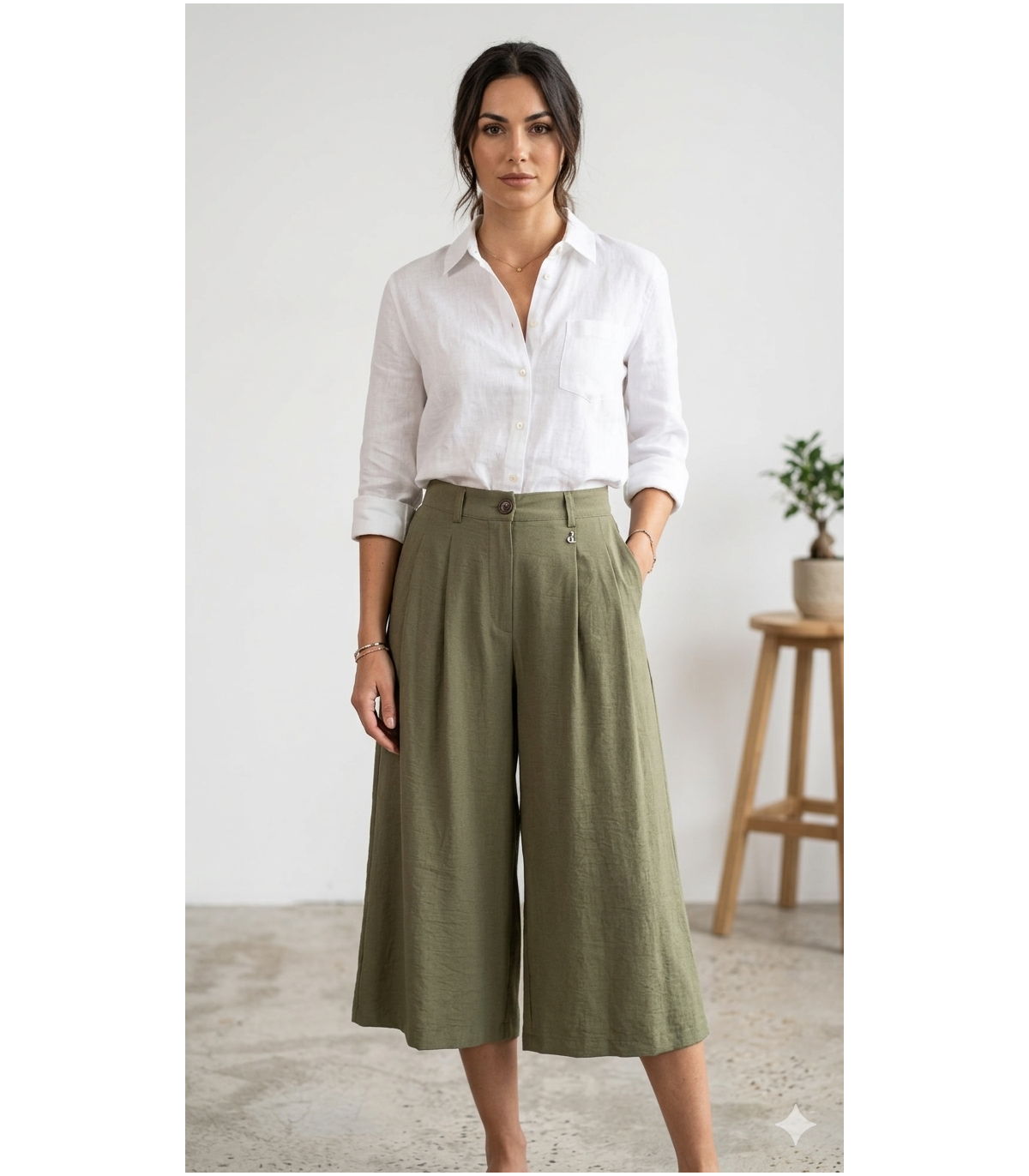 Dixie Pantalón culotte verde militar