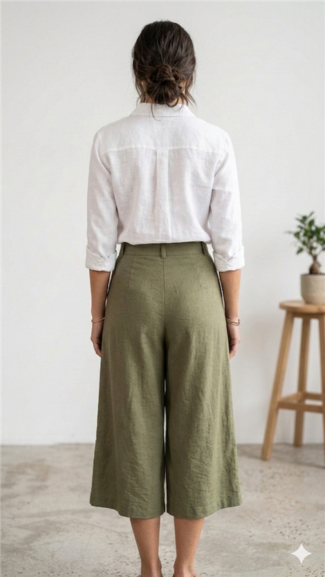 Dixie Pantalón culotte verde militar