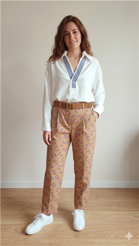 Dixie Pantalón estampado flor