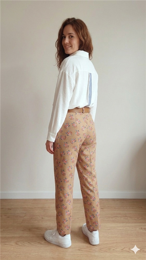 Dixie Camisa blanca oversize cuello V