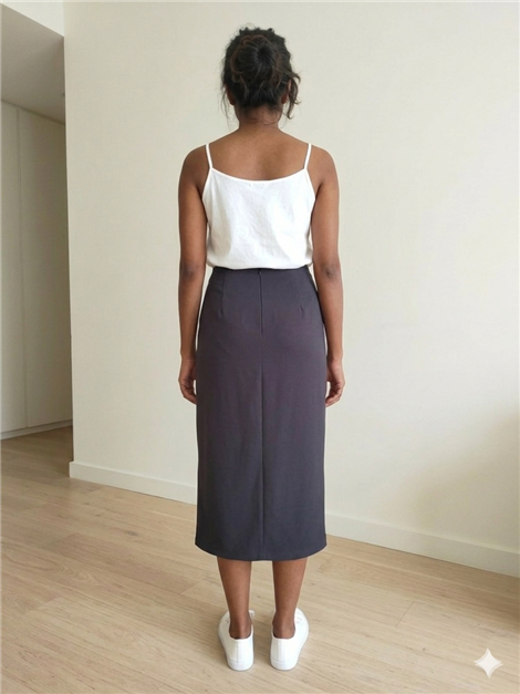 Dixie Falda midi marino con abertura