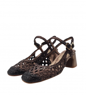 Vera Rebato Zapato destalonado de rafia natural