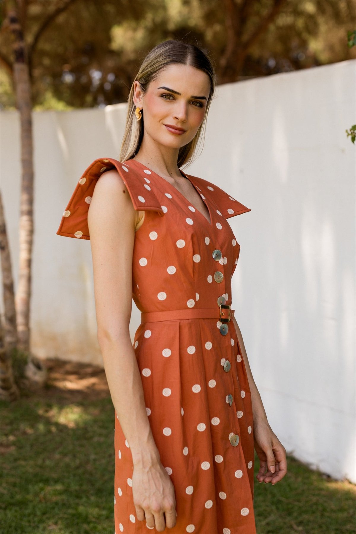 Meryfor Vestido Ann de topitos bordados