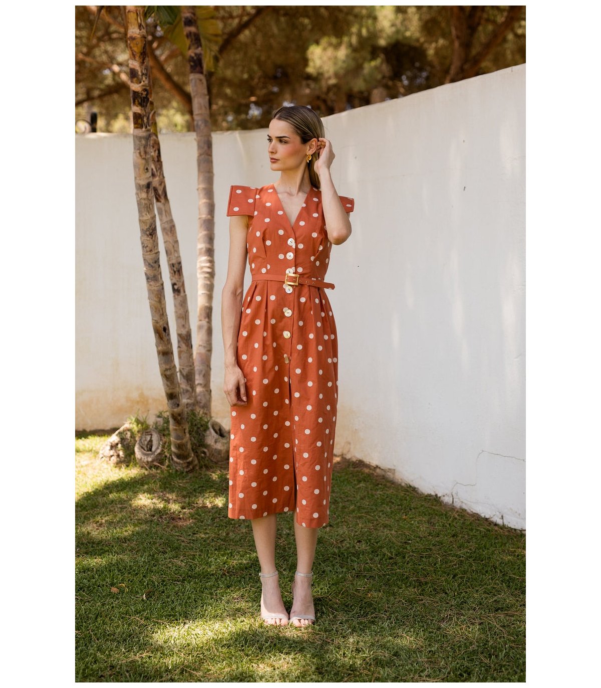 Meryfor Vestido Ann de topitos bordados