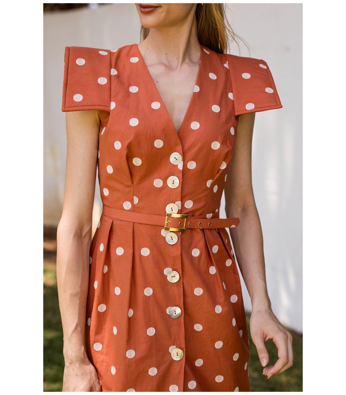 Meryfor Vestido Ann de topitos bordados