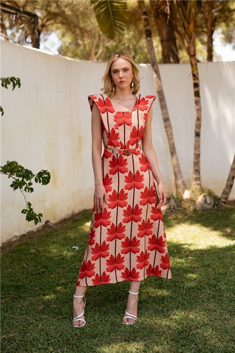 Meryfor Vestido Carrol estampado palmeras