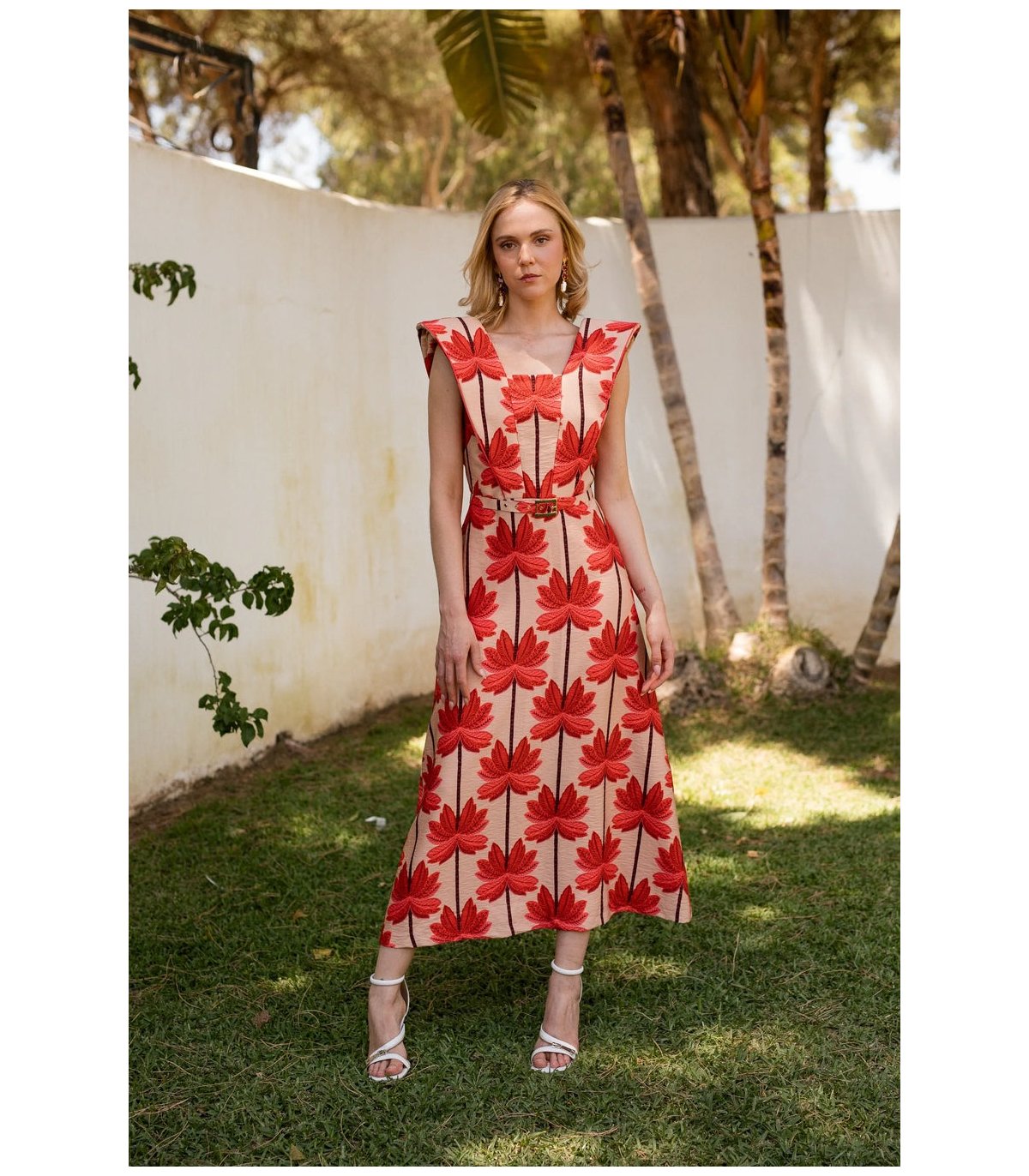 Meryfor Vestido Carrol estampado palmeras