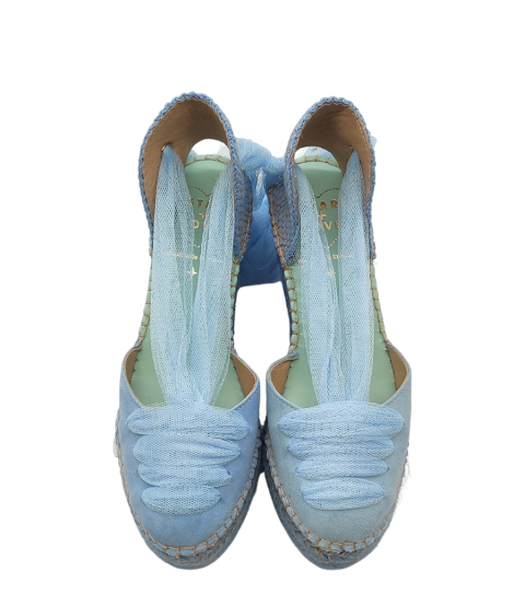 Star Love Cuña azul con cinta de tul