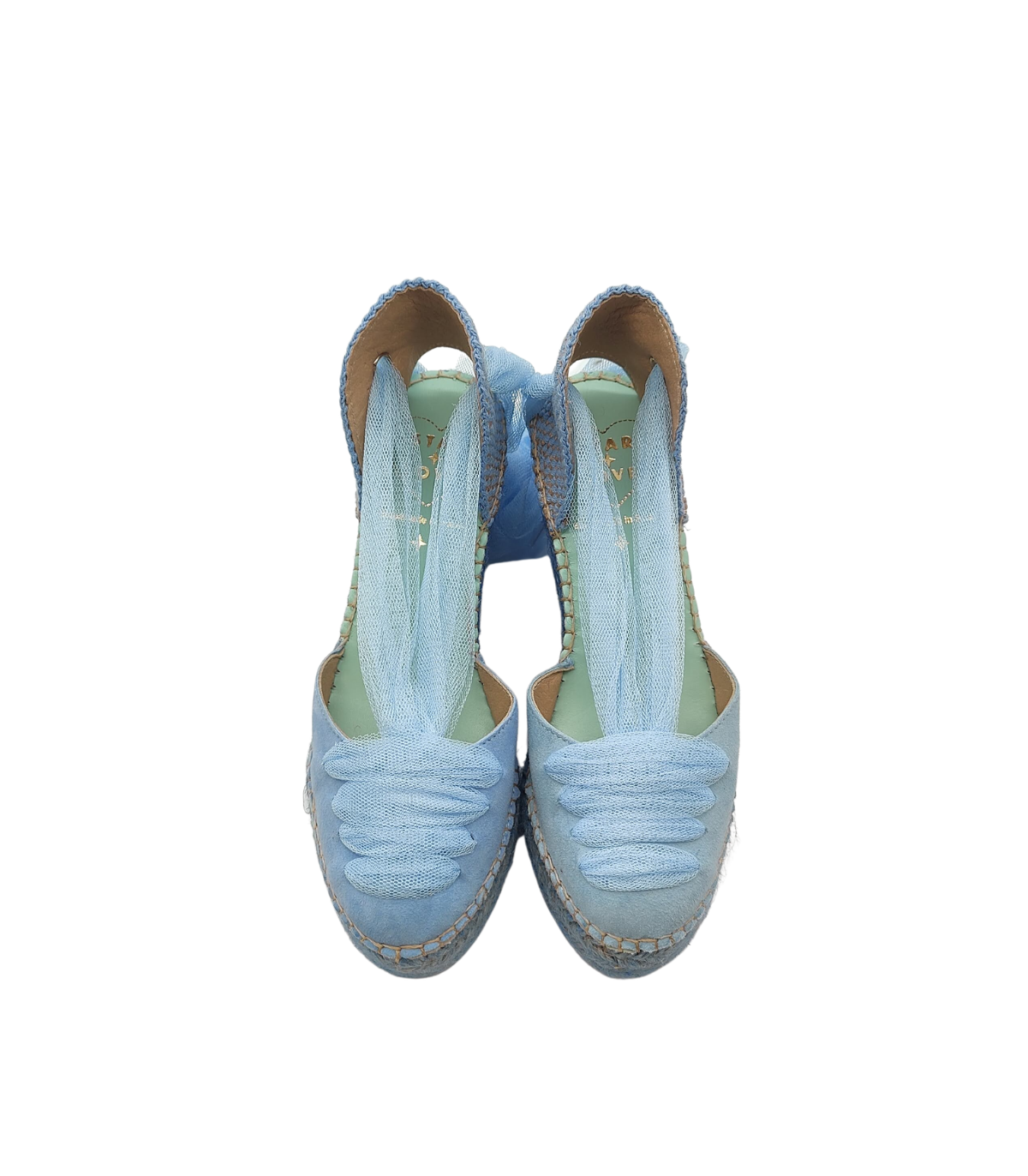 Star Love Cuña azul con cinta de tul