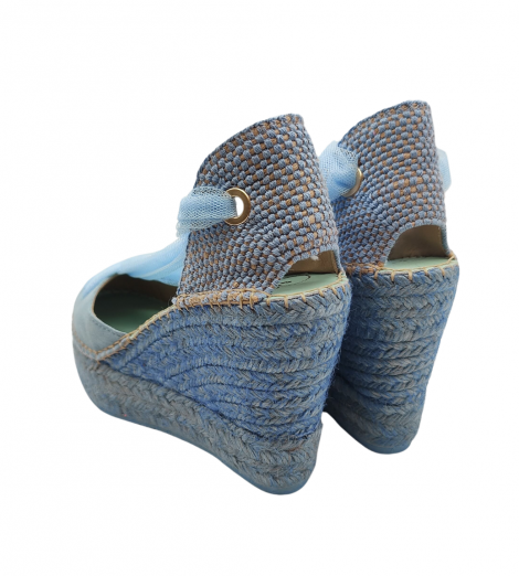 Star Love Cuña azul con cinta de tul