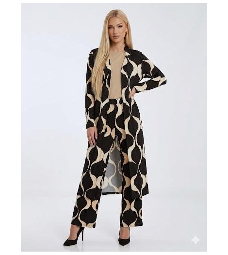 Gerry Chaqueta ligera con estampado sinuoso