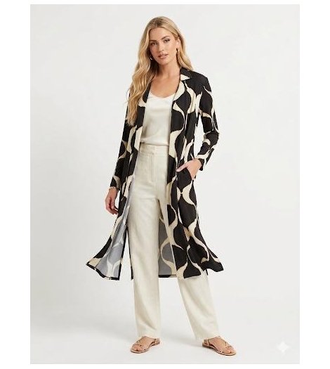 Gerry Chaqueta ligera con estampado sinuoso