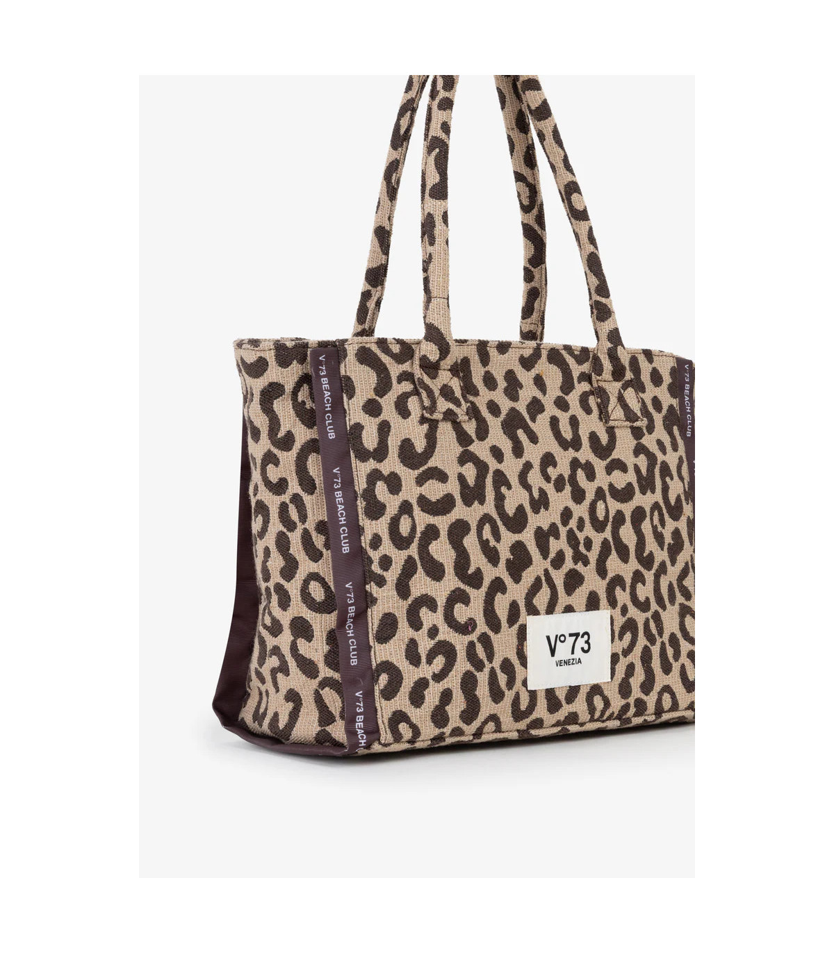 V73 Bolso shopping Ilene beige print