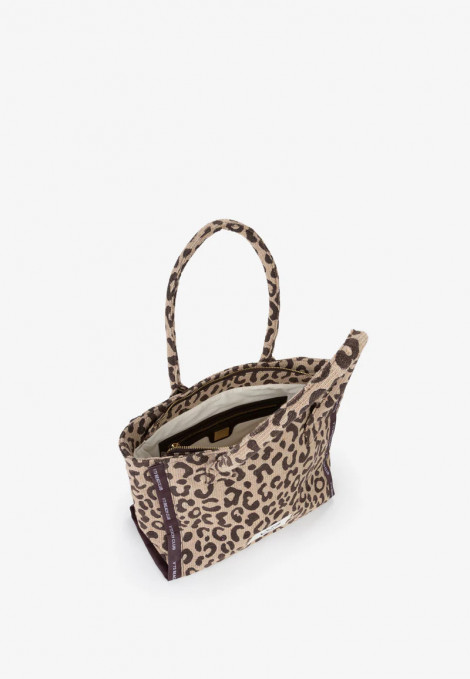 V73 Bolso shopping Ilene beige print