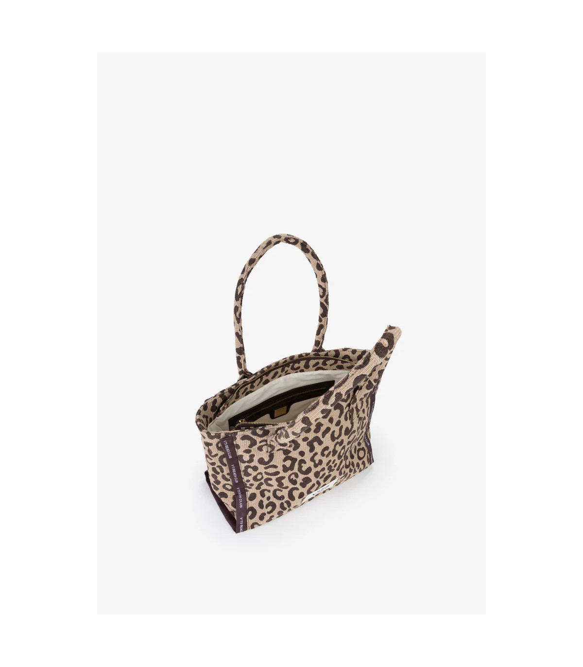 V73 Bolso shopping Ilene beige print