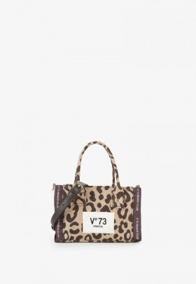 V73 Bolso mini Ilene beige print