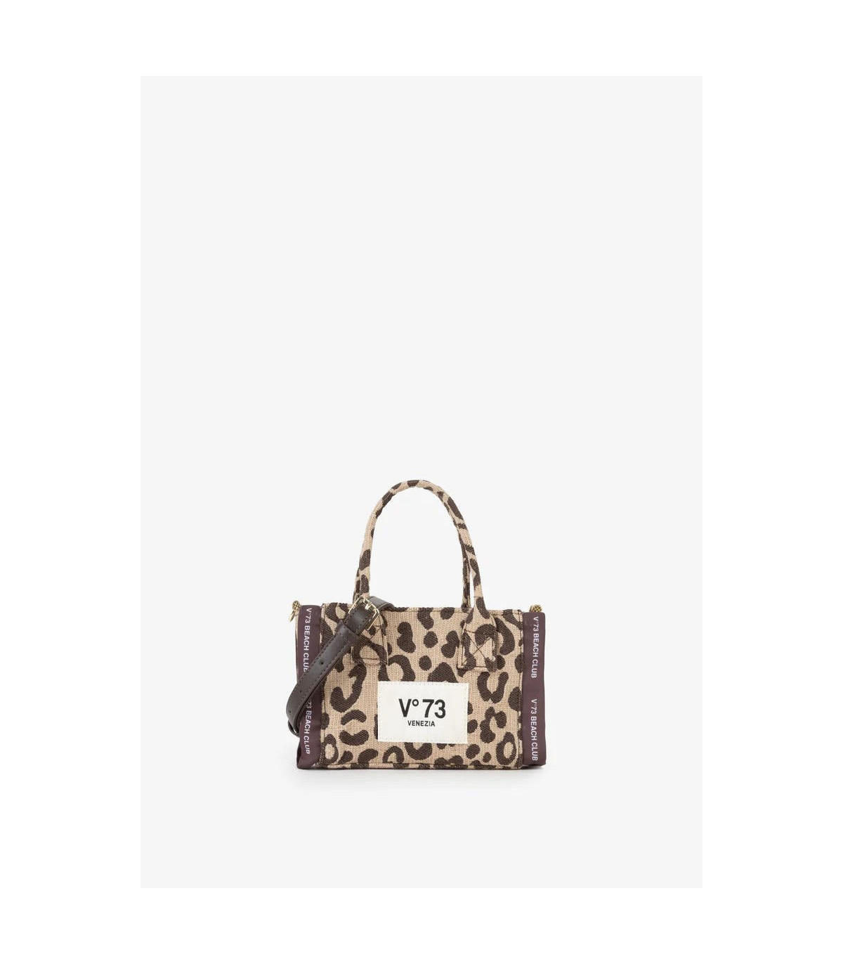V73 Bolso mini Ilene beige print