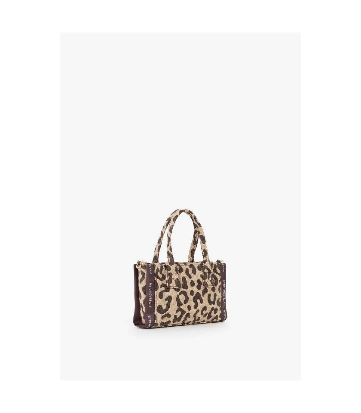 V73 Bolso mini Ilene beige print