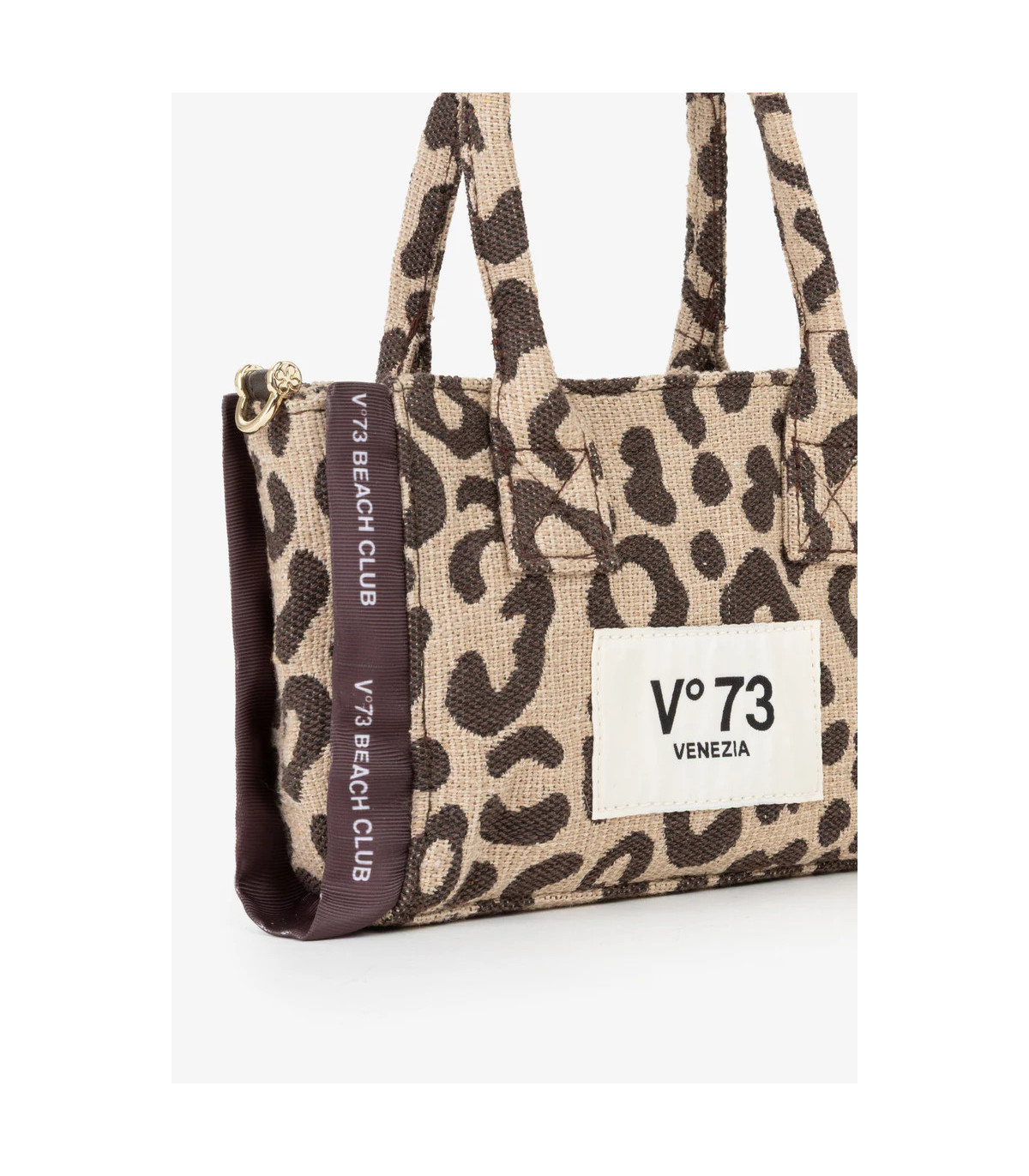 V73 Bolso mini Ilene beige print