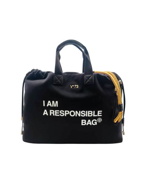 V73 Bolso Shopping negro doble correa