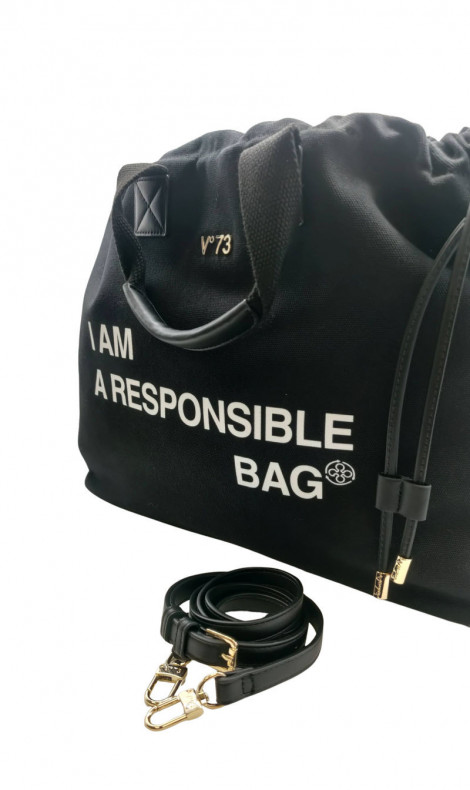 V73 Bolso Shopping negro doble correa