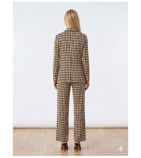 Gerry Pantalón palazzo estampado retro