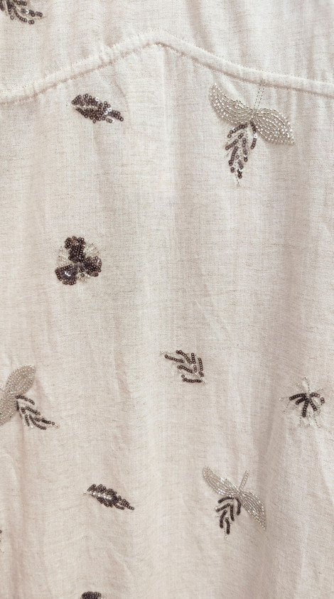 GL Vestido largo de tirantes y lentejuelas