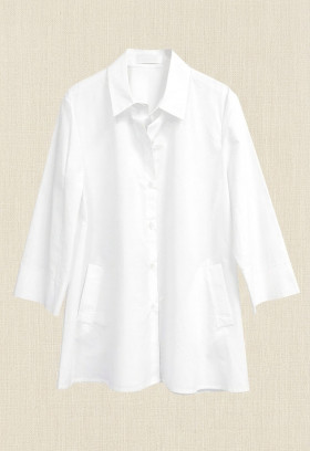 Malena Camisa blanca oversive de mangas 3/4