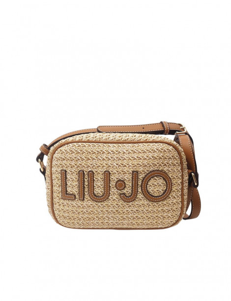 Liu Jo Bandolera mini Ferielle piel y rafia