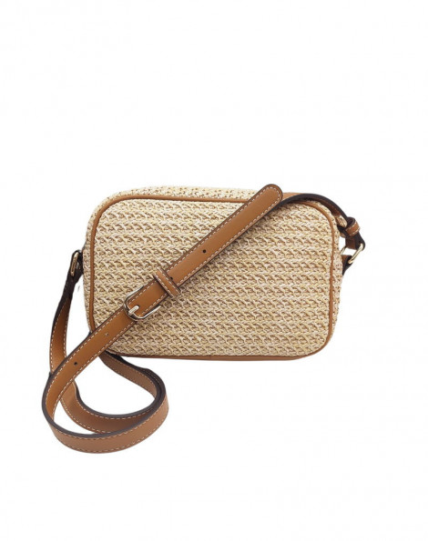 Liu Jo Bandolera mini Ferielle piel y rafia