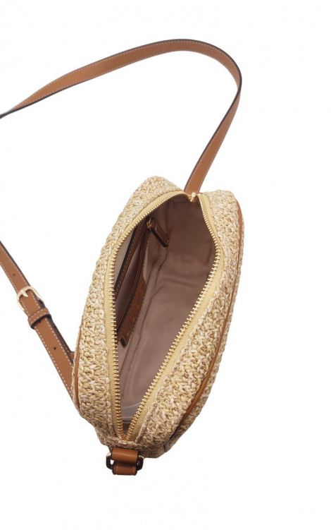 Liu Jo Bandolera mini Ferielle piel y rafia