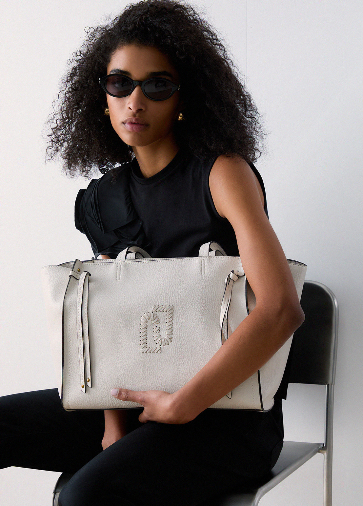 Liu Jo Bolso shopping Lapislazzu blanco roto