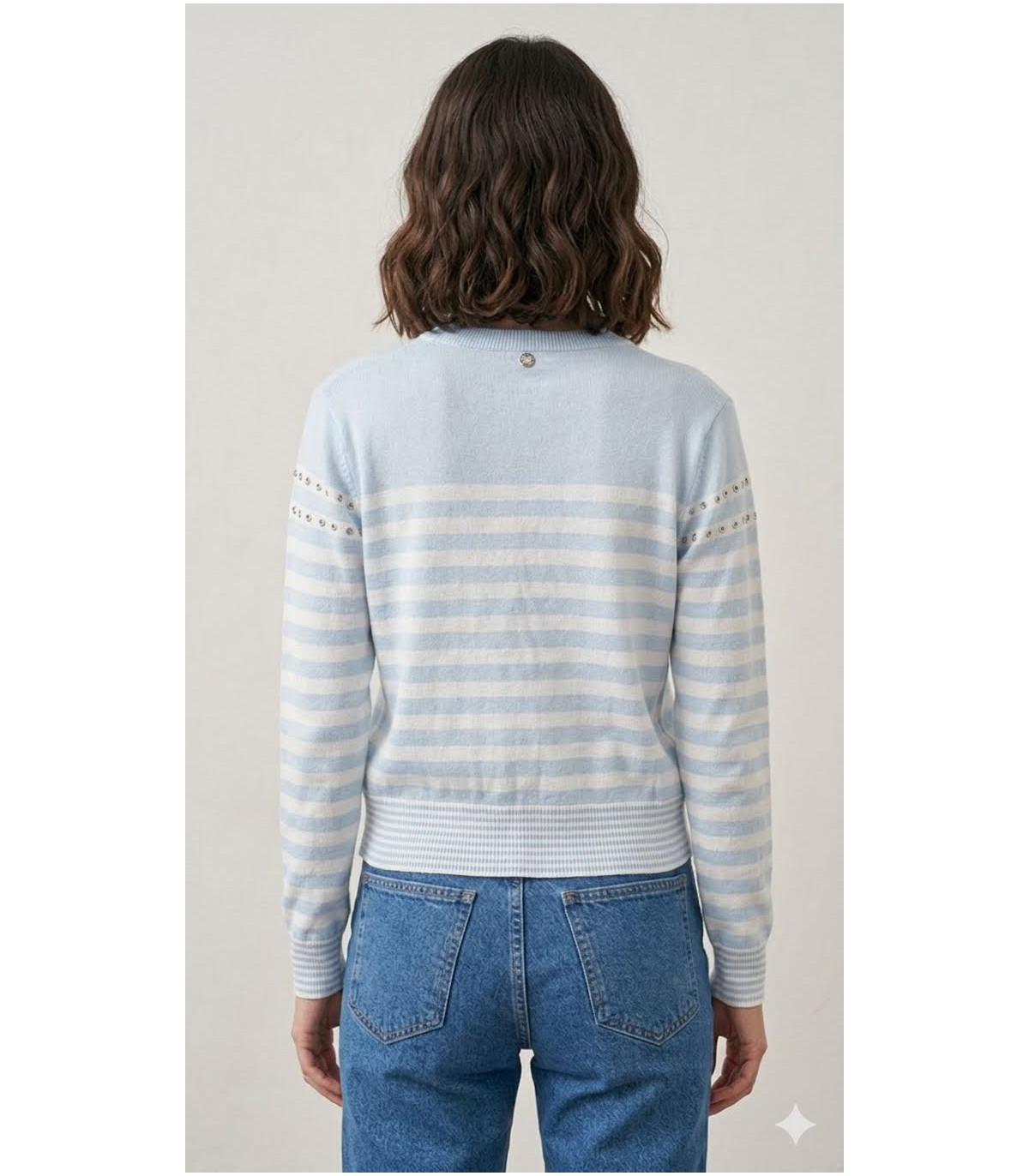 Liu Jo Cárdigan a rayas con tachuelas