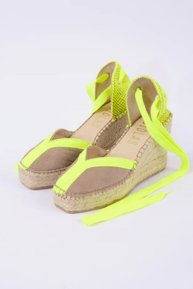 FABIOLAS Cuña Mara con cinta amarillo fluor