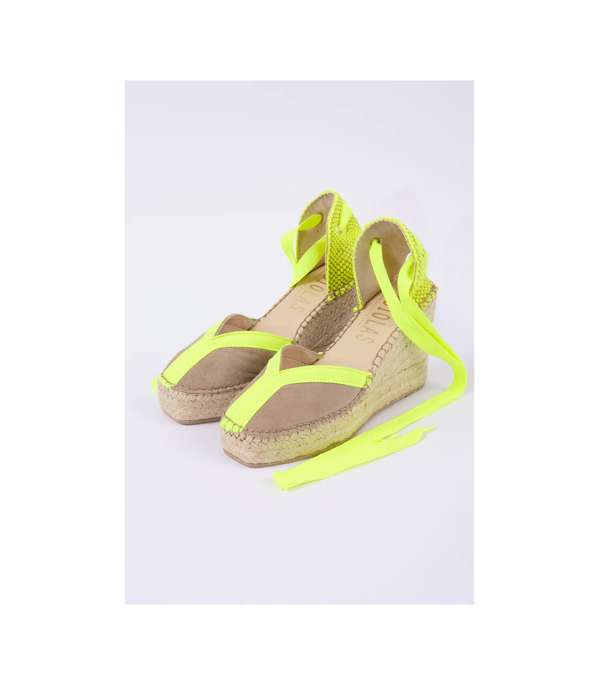 FABIOLAS Cuña Mara con cinta amarillo fluor