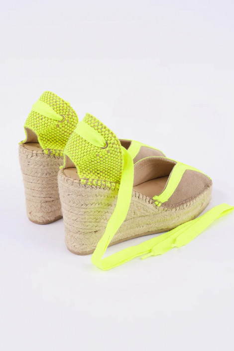 FABIOLAS Cuña Mara con cinta amarillo fluor
