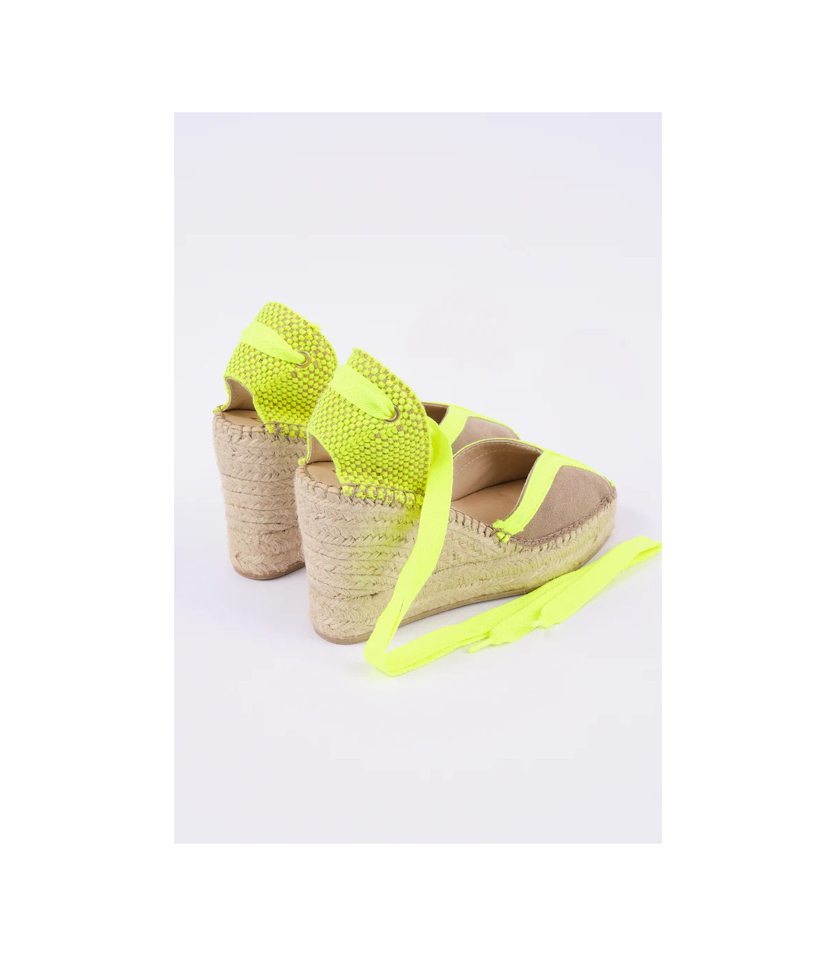 FABIOLAS Cuña Mara con cinta amarillo fluor