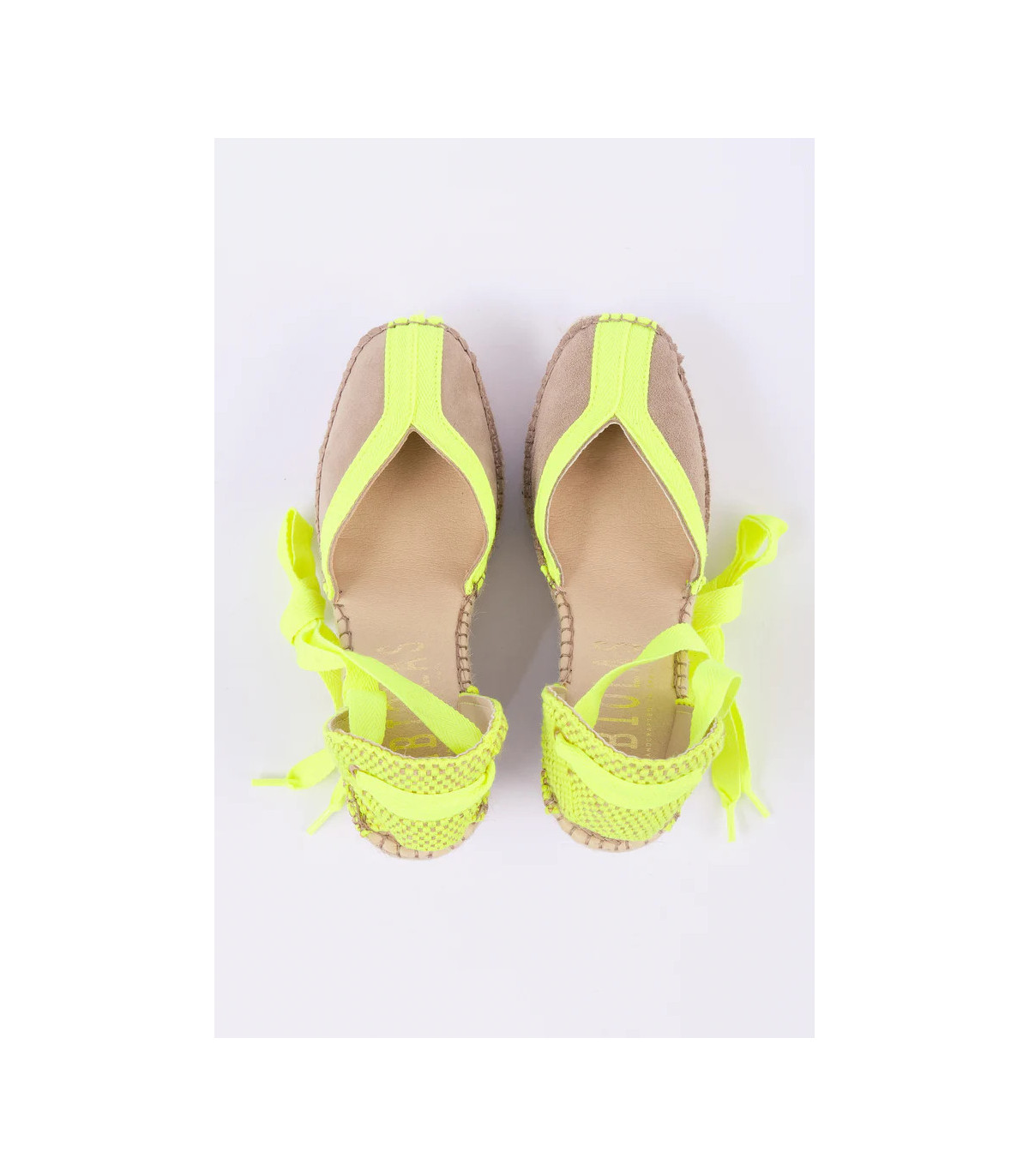 FABIOLAS Cuña Mara con cinta amarillo fluor