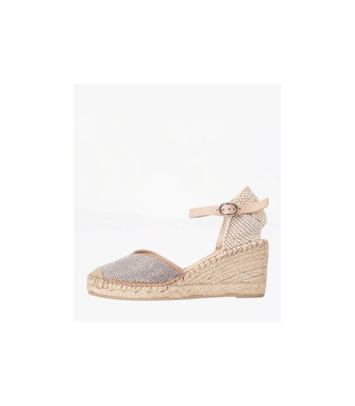 FABIOLAS Cuña Inma beige con brillantes