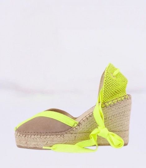 FABIOLAS Cuña Mara con cinta amarillo fluor