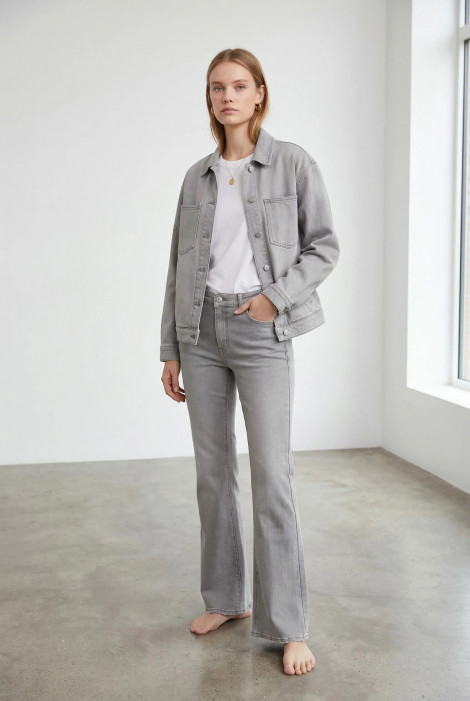 MET Vaqueros denim gris acampanados