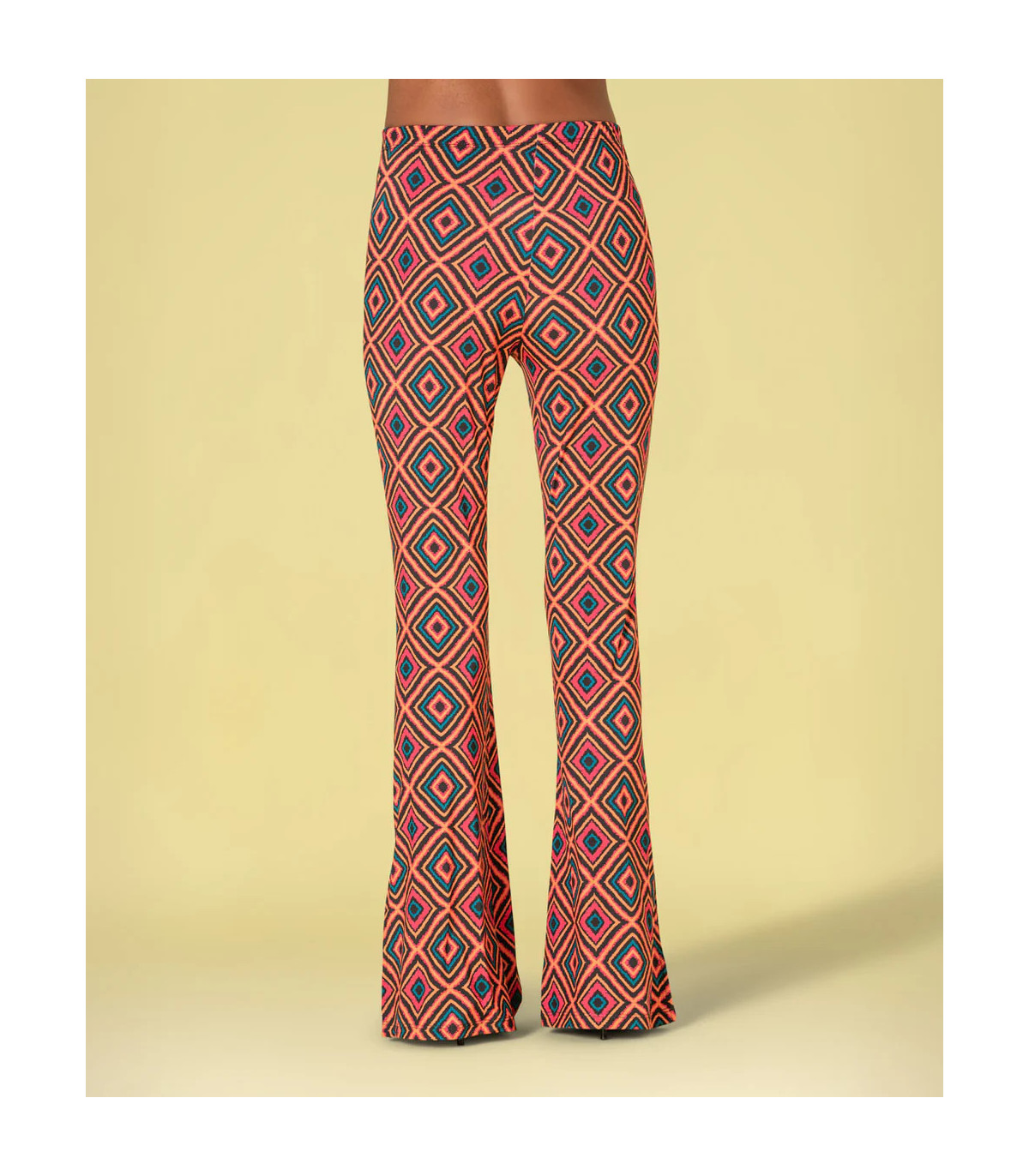 Ruga Pantalón estampado étnico acampanado