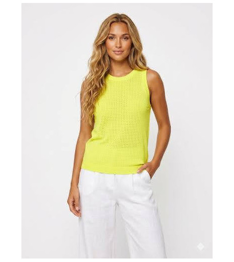 Kilt Blusa amarilla de punto crochet