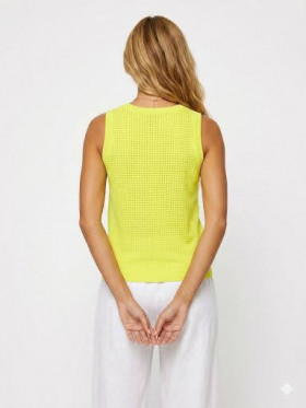 Kilt Blusa amarilla de punto crochet